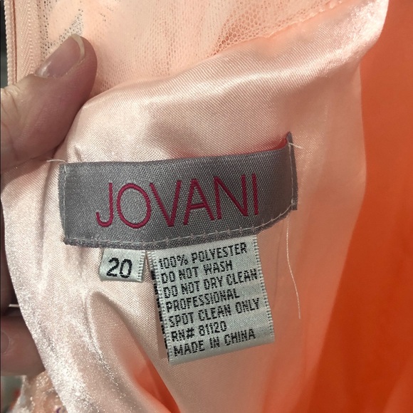 Jovani Light Peach  gown size 20 - Picture 5 of 8